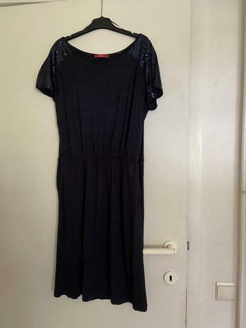 Robe de cocktail bleu foncé, Longueur genou, Bleu, Envoi, Taille 42/44 (L)