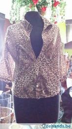 Bloes met leopard tijgerprint en tijgerkopjes nieuw, Kleding | Dames, Ophalen of Verzenden, Nieuw, Maat 38/40 (M)
