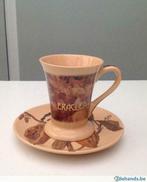 Theetas in porselein art nouveau stijl Antica Cioccolateria, Ophalen of Verzenden, Zo goed als nieuw, Overige stijlen, Kop(pen) en/of Schotel(s)