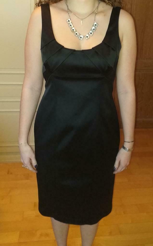 Robe de cocktail en satin noir, Vêtements | Femmes, Robes, Comme neuf, Taille 42/44 (L), Noir, Longueur genou, Enlèvement
