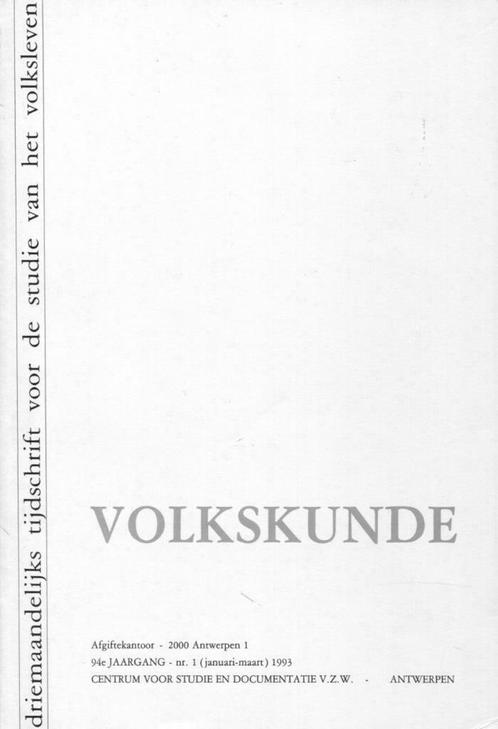 Volkskunde driemaandelijks tijdschrift nr 1 1993, Boeken, Geschiedenis | Stad en Regio, Nieuw, 17e en 18e eeuw, Ophalen