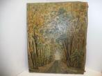 Peinture-Paysage forestier (M. Van Waes) (S056), Antiquités & Art, Enlèvement ou Envoi
