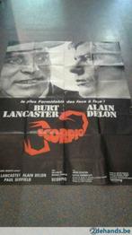 Cinema affiche Scorpio Alain Delon & lancaster 120 x 160 cm, Verzamelen, Posters, Gebruikt, Film en Tv, Verzenden
