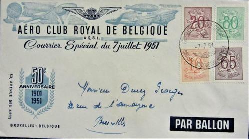 FDC- BELGIË- AERO CLUB DE BELGIQUE (ERG ZELDZAME COVER), Postzegels en Munten, Postzegels | Thematische zegels, Gestempeld, Vliegtuigen