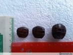 boutons brun imitation cuir tressé à queue 18, 21 et 26 mm, Hobby & Loisirs créatifs, Enlèvement ou Envoi, Neuf