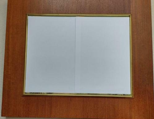 Brede houten lijst, gouden inzet lijst *  cm 58x48, Huis en Inrichting, Woonaccessoires | Lijsten, Gebruikt, Minder dan 50 cm