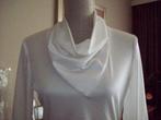 witte geklede damesblous  LM    m 38, Kleding | Dames, Ophalen of Verzenden, Zo goed als nieuw, Maat 38/40 (M), Wit