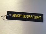 Nieuw : Remove Before Flight Sleutelhanger Zwart / Geel, Nieuw, Transport, Verzenden
