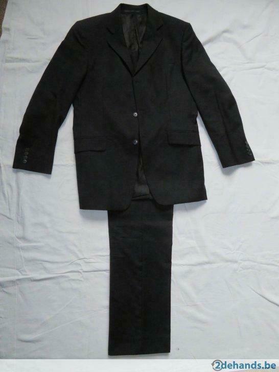 kostuum, Kleding | Heren, Kostuums en vesten, Gedragen, Maat 48/50 (M), Zwart, Ophalen of Verzenden
