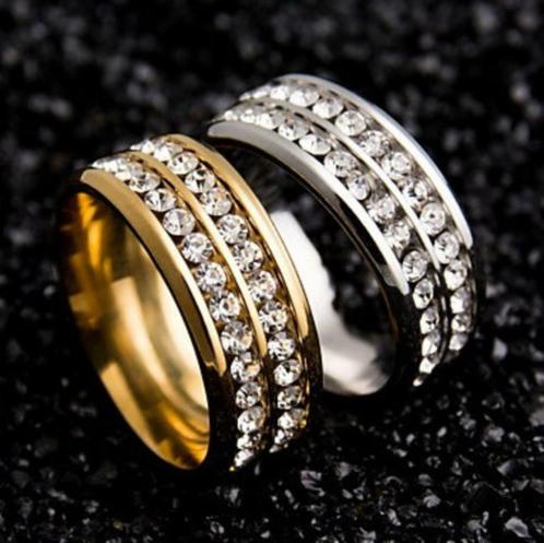 Rings Stainless Steel Wedding Rings For Women, Bijoux, Sacs & Beauté, Bagues, Neuf, Enlèvement