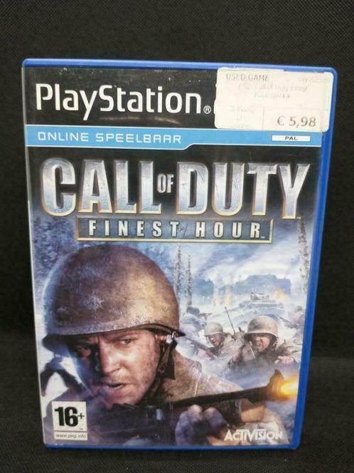 Call of Duty - Finest Hour. PS2, Games en Spelcomputers, Games | Sony PlayStation 2, 1 speler, Online, Ophalen of Verzenden