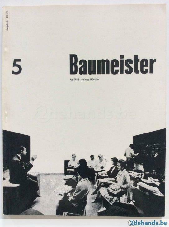 Baumeister 5 (Callwey, München, Mai 1966) architectuur, Livres, Journaux & Revues, Utilisé, Enlèvement ou Envoi