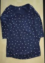 Donkerblauwe zwangerschapst-shirt met driekwartsmouw, medium