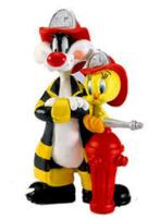 Titi et Grosminet pompiers Bullyland 1998, Collections, Enlèvement ou Envoi, Comme neuf, Autres types