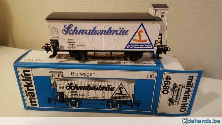 4680 Marklin HO - Bierwagen "Schwabenbrau" met remmershuisje, Hobby en Vrije tijd, Modeltreinen | Overige schalen, Nieuw, Wagon