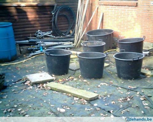 Nog 2 zwarte plantenkuipen, ideaal om planten in te zetten, Jardin & Terrasse, Pots de fleurs, Utilisé, Synthétique, 40 cm ou plus
