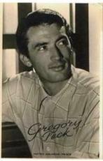 oude prentkaart Gregory Peck - postcard -carte postale, Comme neuf, Photo, Enlèvement ou Envoi