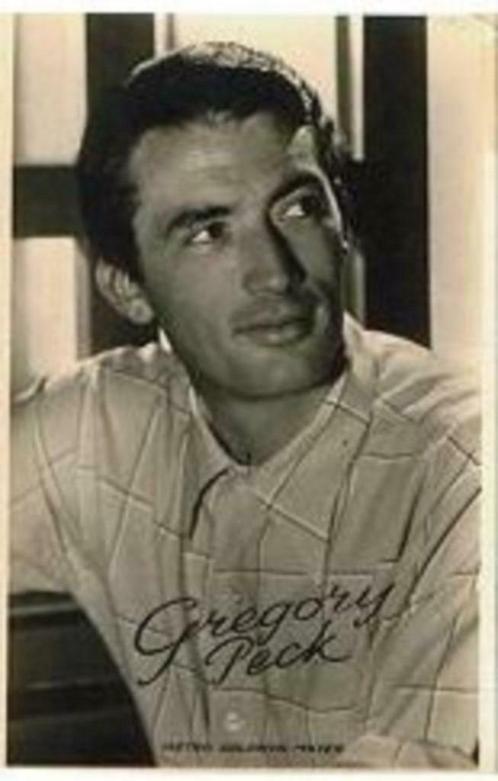oude prentkaart Gregory Peck - postcard -carte postale, Collections, Photos & Gravures, Comme neuf, Photo, Enlèvement ou Envoi