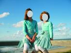 ensemble GYMP 3 stuks turquoise-ecru, Ophalen of Verzenden, Zo goed als nieuw, Meisje, Setje