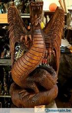 dragon en bois de suar 30 cm, Antiquités & Art, Art | Sculptures & Bois
