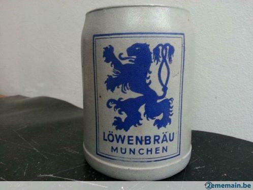 chope à bière löwenbräu munchen, Collections, Verres & Petits Verres, Utilisé, Enlèvement ou Envoi