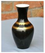 §vase en faïence noir et or, Ophalen of Verzenden