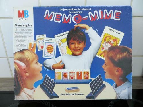 Jeu de société Memo-mime - MB 1999, Hobby en Vrije tijd, Gezelschapsspellen | Kaartspellen, Gebruikt, Een of twee spelers, Drie of vier spelers