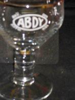 Bierglazen.Abdij.Kiel.Hoboken.Antwerpen.Emaille.D 58, Verzamelen, Ophalen of Verzenden, Zo goed als nieuw, Glas of Glazen, Overige merken
