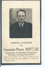 RP Constant-Pierre Ruttens 1887-1950 Krijgsgevangene 14-18, Verzamelen, Bidprentjes en Rouwkaarten, Rouwkaart, Verzenden