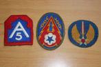 US WW2 lot de 3 patches, Collections, Emblème ou Badge, Armée de terre, Envoi