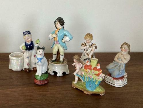 5 figurines en porcelaine, Antiquités & Art, Curiosités & Brocante, Enlèvement ou Envoi