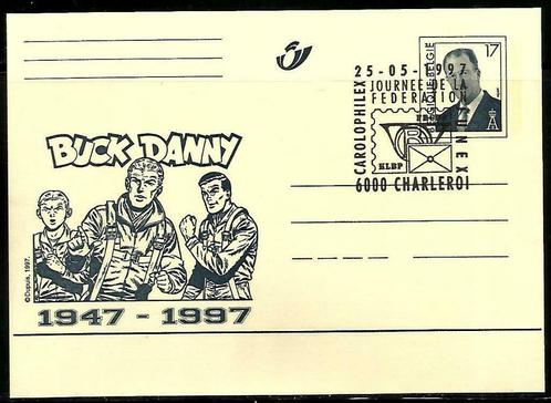 België 1997-Gele briefkaart Buck Danny, Timbres & Monnaies, Timbres | Europe | Belgique, Non oblitéré, Autre, Autre, Avec timbre
