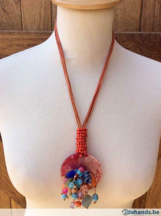 Lot Halsketting koord/parels, Handtassen en Accessoires, Kettingen, Nieuw, Overige materialen, Ophalen