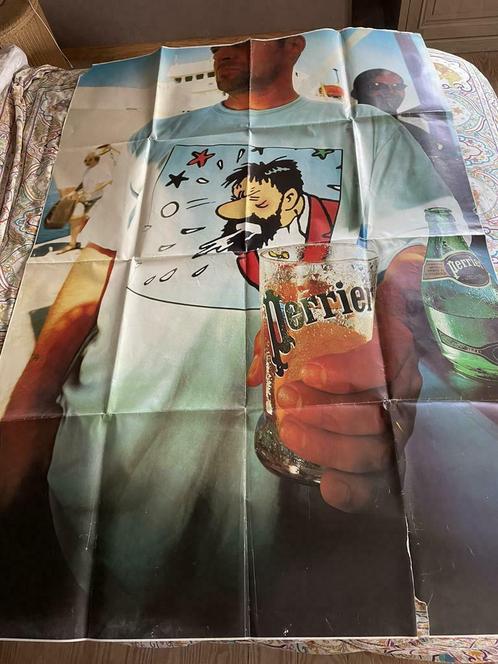 Affiche Tintin /Perrier Moulinsart 1999, Verzamelen, Posters, Gebruikt