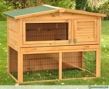 Clapier XXL abri lapin clapier double rongeur + enclos NEUF, Envoi, Neuf