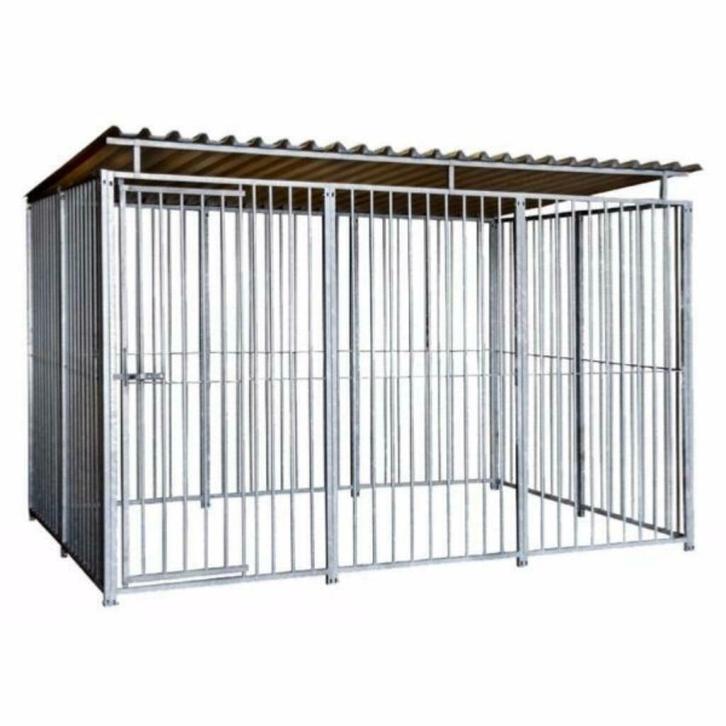 Chenil 4x2x1,84 m + toit chenil SOLIDE à barreau enclos XXL, Animaux & Accessoires, Accessoires pour chiens, Neuf, Envoi