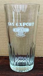 bier brouwerij glas SAS Leroy Boezinge 33cl geribd export, Comme neuf, Enlèvement ou Envoi