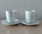 2 koffiekopjes met onderbordje voor ristretto of espresso, Verzamelen, Ophalen of Verzenden, Zo goed als nieuw, Porselein, Kop en/of schotel