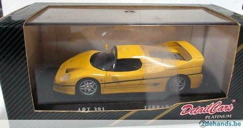 1:43 DetailCars Ferrari F50 coupe 1995 geel art.391, Hobby en Vrije tijd, Modelbouw | Auto's en Voertuigen, Zo goed als nieuw