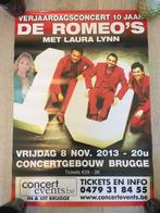 Poster De Romeo’s & Laura Lynn 2013, Verzamelen, Ophalen of Verzenden, Rechthoekig Staand, Muziek