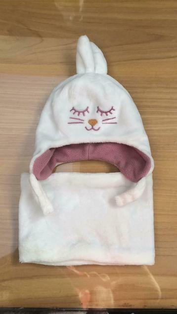 Bonnet et snood 47 cm, Enlèvement ou Envoi, Comme neuf, Fille, Bonnet