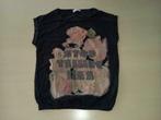 Zwart t-shirt met rozenprint, maat S, Vêtements | Femmes, T-shirts, Taille 36 (S), Noir, Sans manches, Porté