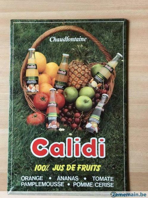 Carton Chaudfontaine Calidi jus de fruits 1981., Collections, Marques de bière, Utilisé, Enlèvement ou Envoi