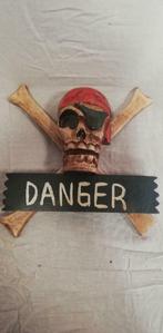 Croix tete de mort pirate en bois d albesia degage, Antiquités & Art, Enlèvement ou Envoi