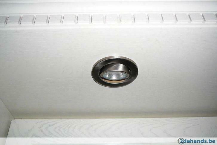 7 Halogeenspots (armatuur+lamp+transfo+socket), Huis en Inrichting, Lampen | Spots, Gebruikt, Ophalen of Verzenden