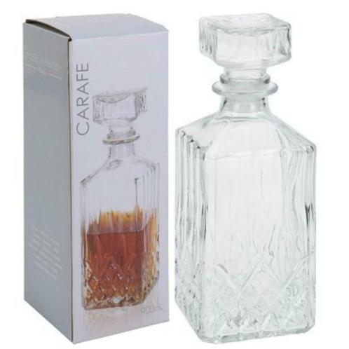 Whiskey wijn karaf glas met dop 900 ml, Verzamelen, Glas en Drinkglazen, Nieuw, Overige typen, Ophalen of Verzenden