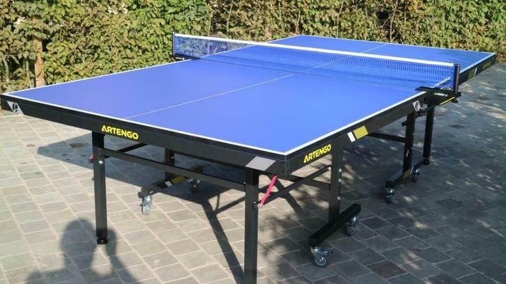 Te huur: Pingpongtafel, Sport en Fitness, Tafeltennis, Gebruikt, Inklapbaar, Verrijdbaar, Wedstrijdformaat, Verzenden