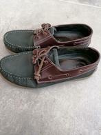 Lederen bootschoenen of docksides, grijs, bruin van kleur, Comme neuf, Docksides, Brun, Autres types