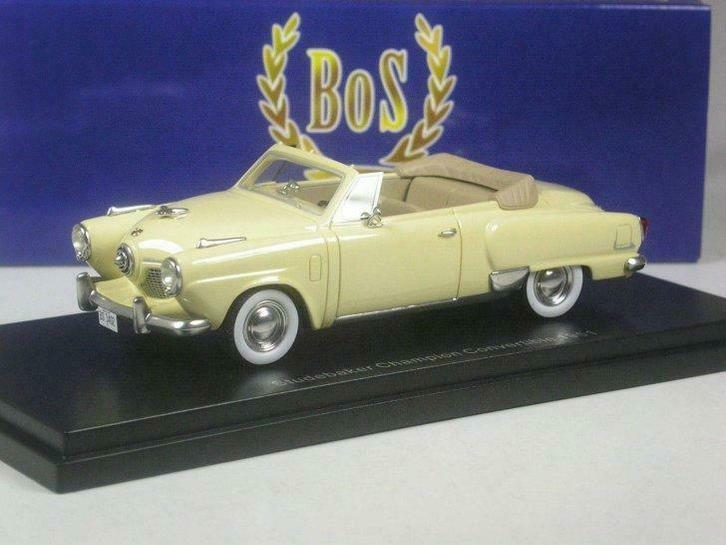 1:43 BoS Models Studebaker Champion Convertible 1951 beige, Hobby en Vrije tijd, Modelbouw | Auto's en Voertuigen, Nieuw, Auto