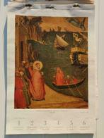Calendrier semainier 1957 avec reproductions de peinture, Ophalen of Verzenden